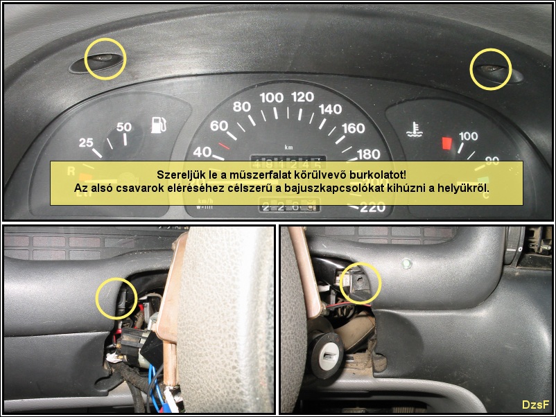 Opel zafira b műszerfal jelzések